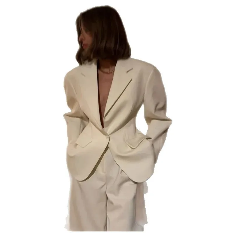 2025 autumn women's small suit comfortable and casual lapel long sleeved jacket small fragrance style elegant socialite top