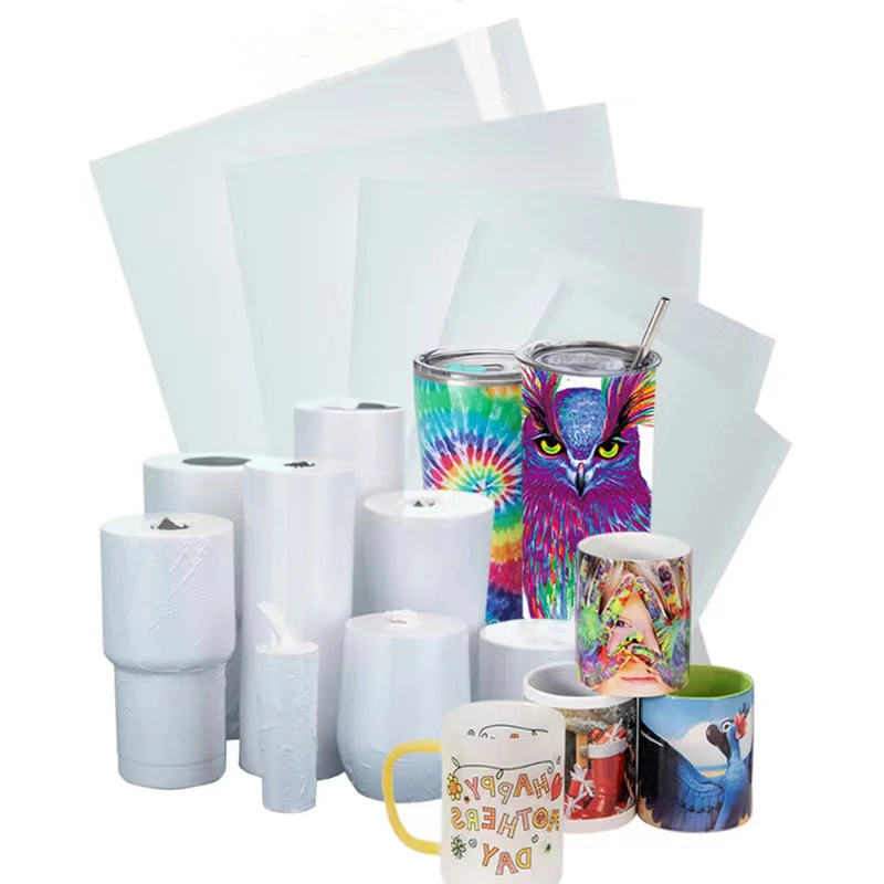 10PCS Bulk Shrink Film for Sublimation Tumblers White Heat Transfer Shrinkable Wrap Sleeves for Pens