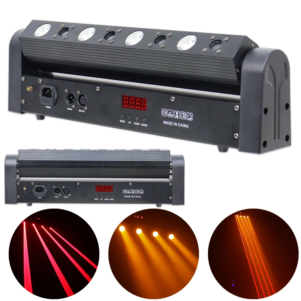 4X5W LED+4 Eyes Laser Effect Light DMX512 Pixel LED Moving Head Stage Light Wedding Bar Party Xmas Red Laser Matrix Lamp