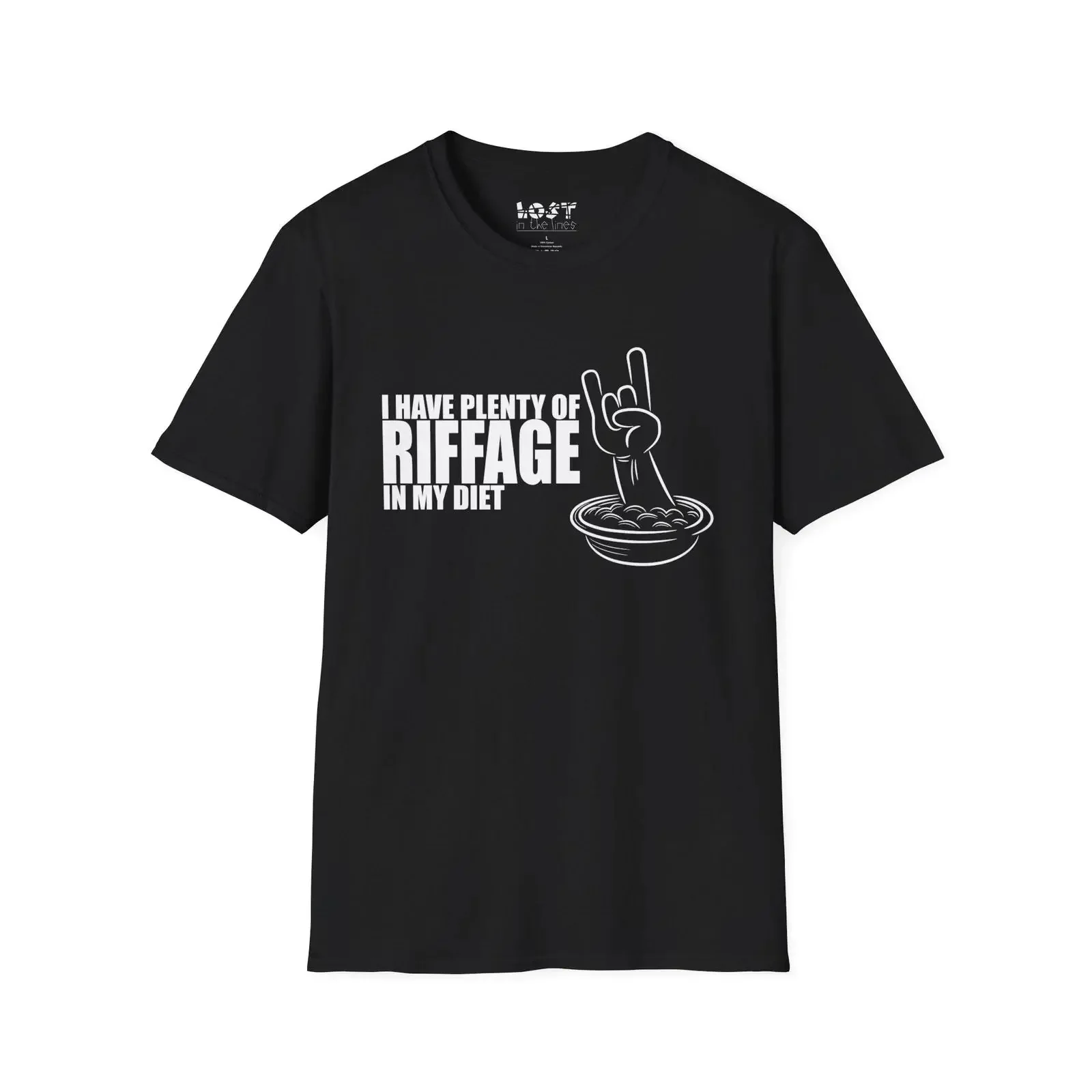 T-shirt Softstyle Rock Metal Festival Plenty Of Riffage S 3XL vintage lavé, élégant, pour un usage quotidien, confortable pour homme