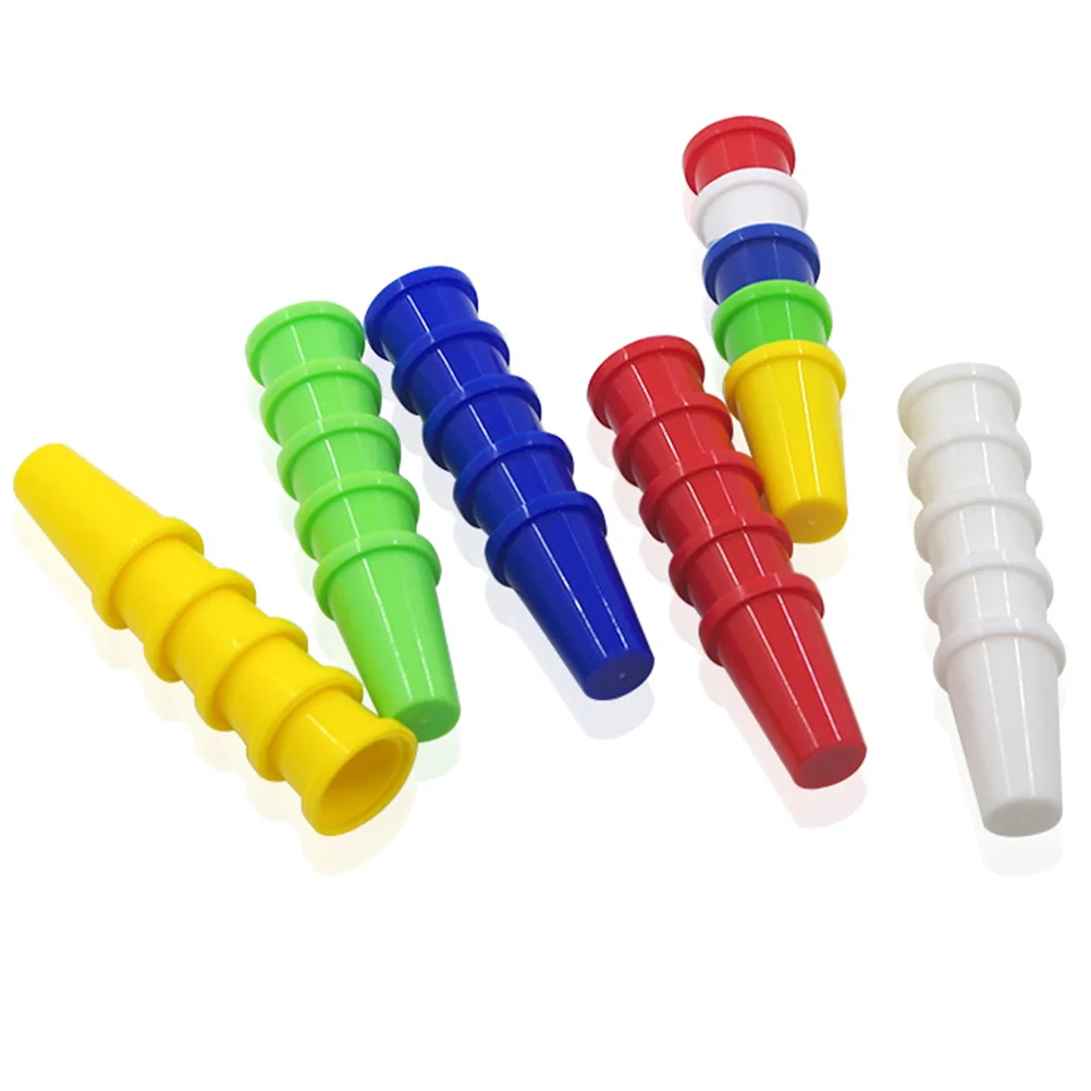 60PCS Thimble Caps Plastic Finger Protectors Colorful Pin Needle for DIY Craft Making Quilting Needlework (Mixed Style)