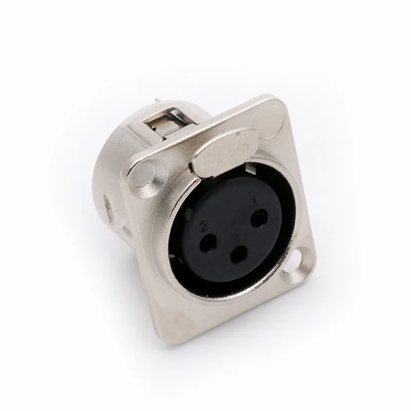 10pcs/lot 3 Pin XLR Male/Female Connector Metal Shell 3Poles XLR Socket Panel Mount Chassis MIC Microphone Connector - view 2