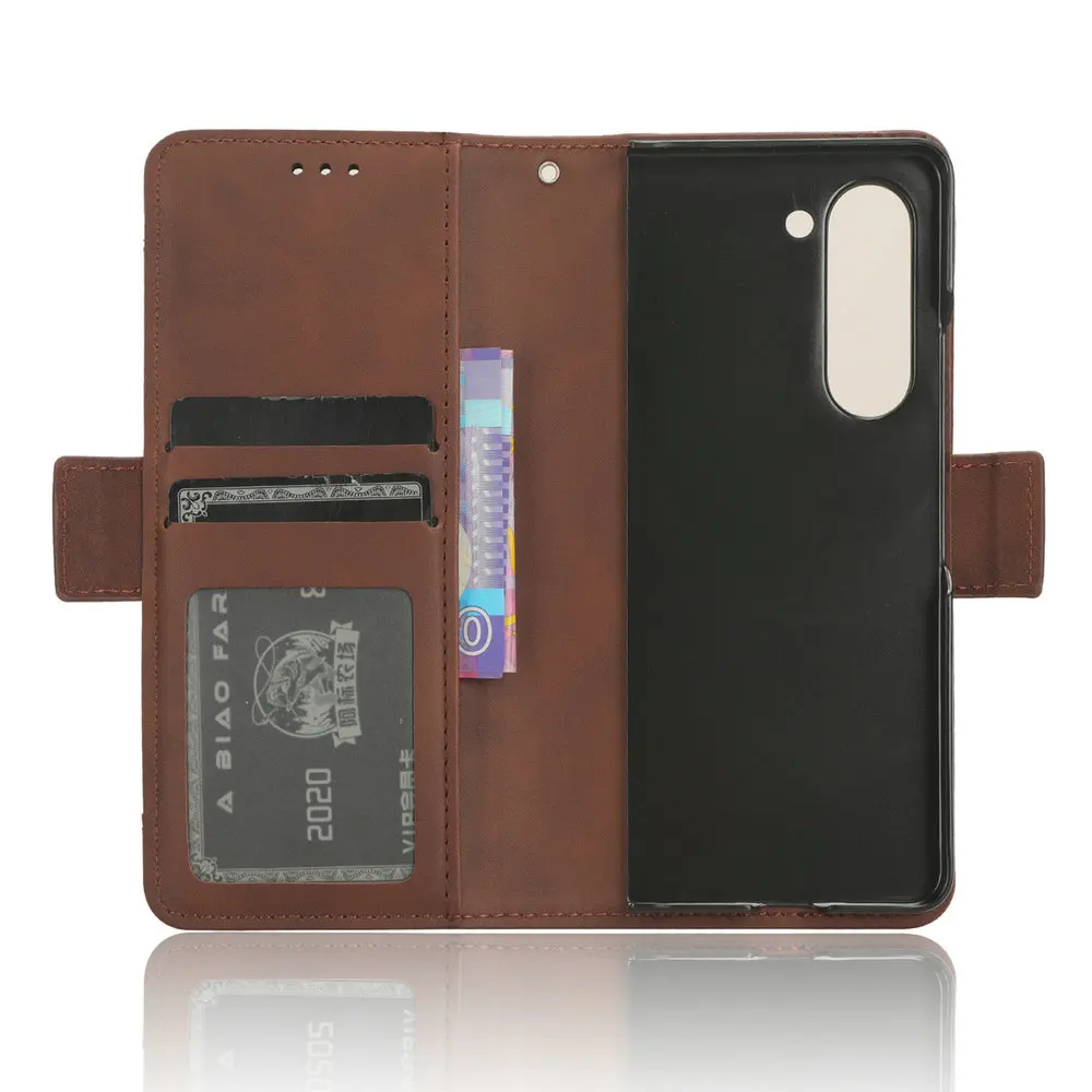 Z Fold6 Fold4 Fold 5 6 Luxury Case Leather Card Pen Slot Removable Wallet Coque for Samsung Galaxy Z Fold 6 3 4 Fold5 Flip Cover