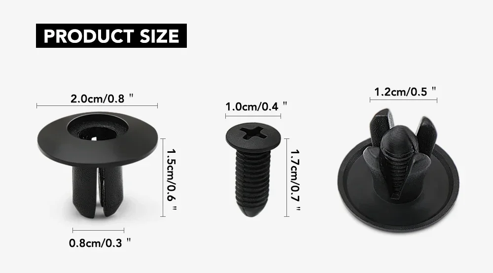 100pcs Universal Auto Clip Nylon Rivetto Plastica Clip per Assetto Auto 100pcs Universal Auto Clip Nylon Rivetto Plastica Clip per Assetto Auto