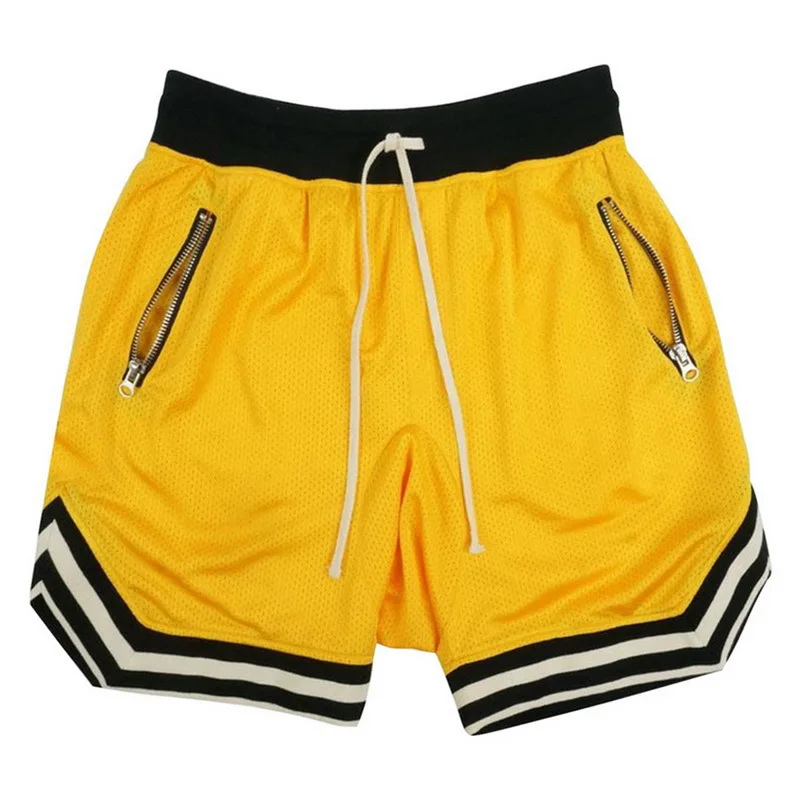 Pantalones cortos de malla para hombre, Shorts deportivos de secado rápido, holgados, para entrenamiento de baloncesto, Verano