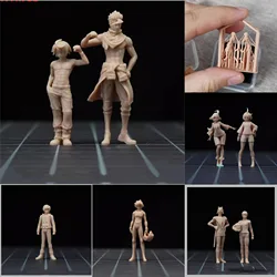 2 Pieces Resin 1/100 1/144 Miniatures Anime  Figures Model Sand Scene Props  Hand DIY Cars Vehicle Toys Dioramas Cartoon Figure
