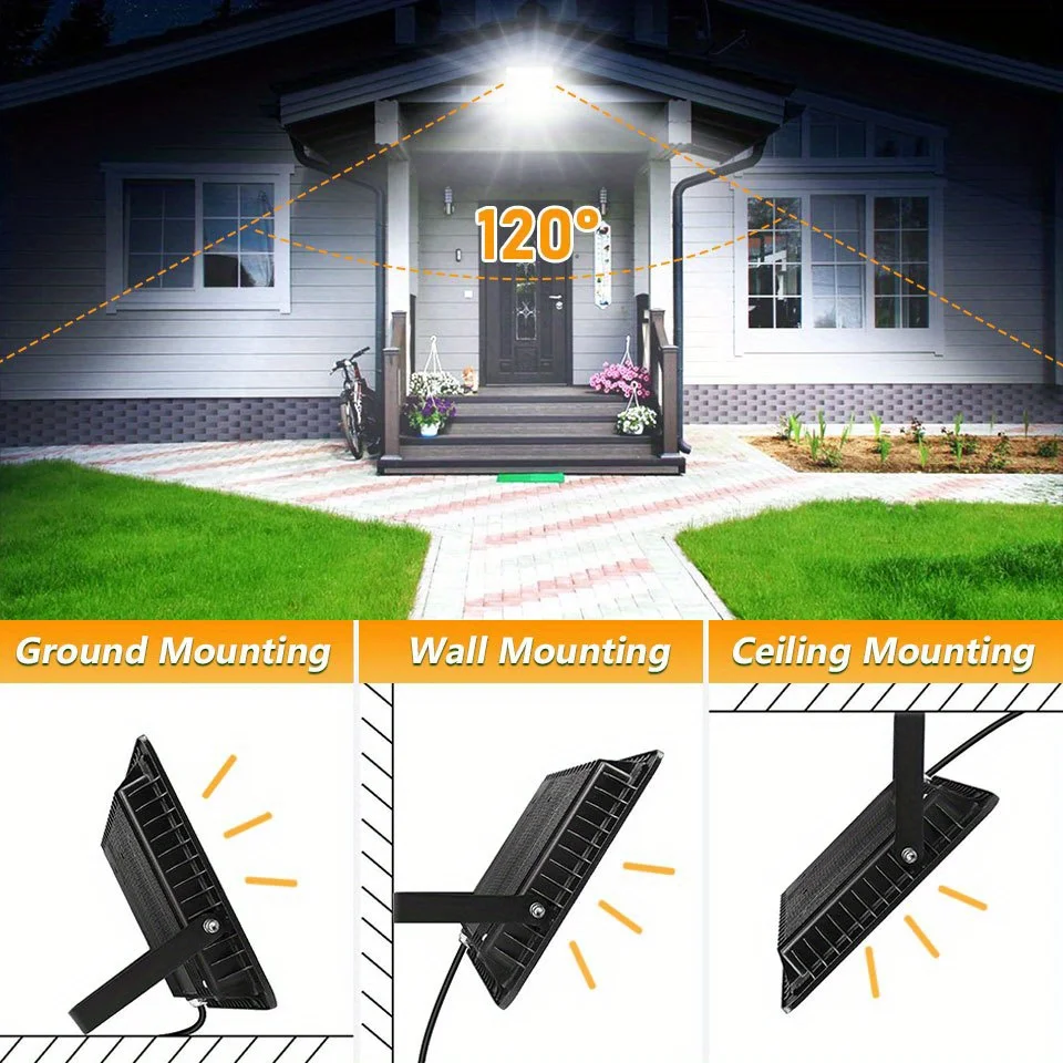 LED Flood Light 20W-300W Outdoor LED Spotlights AC 220V High Brightness Outdoor Lighting IP66 Wall Light For Garden Backyard