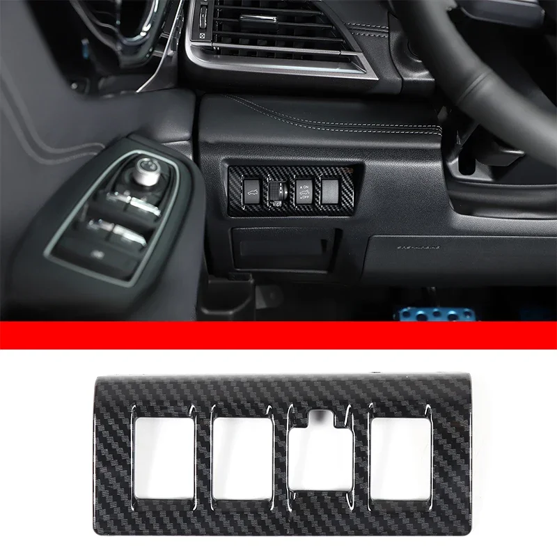 

For Subaru Outback 2021-2023 ABS Carbon Fiber Car Style Car Headlight Switch Button Frame Sticker Car Interior Accessories