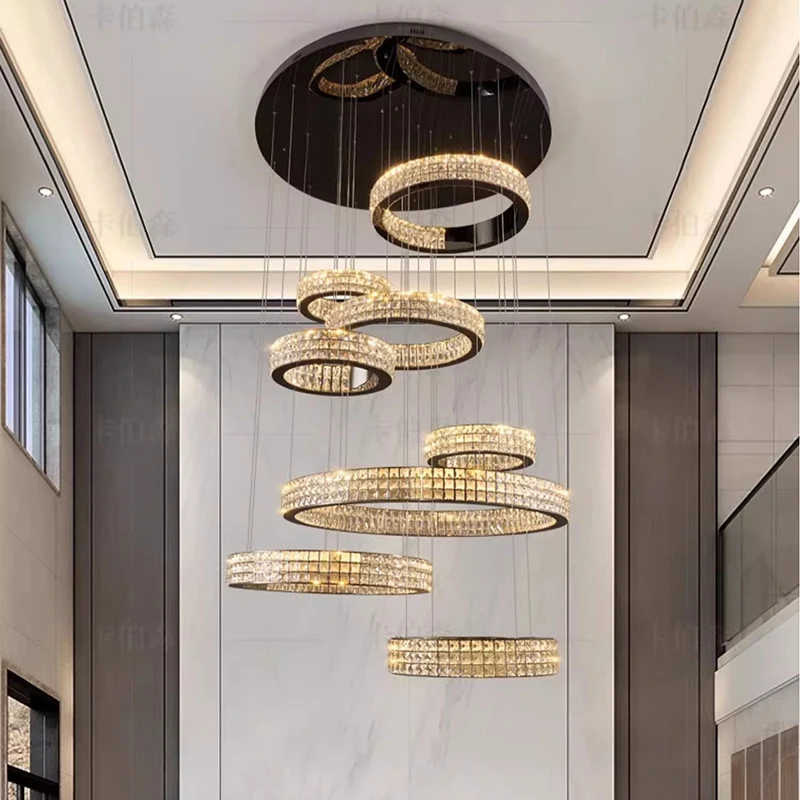 Simple and artistic modern home decoration lighting fixtures, staircase chandeliers, living room chandeliers, indoor lighting