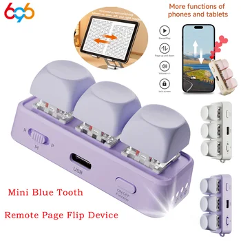 Universal Keyboard Mini Page Turner Short Video Slide PPT PDF Page Flipping Music Switch Take Photos Blue Tooth Remote Control