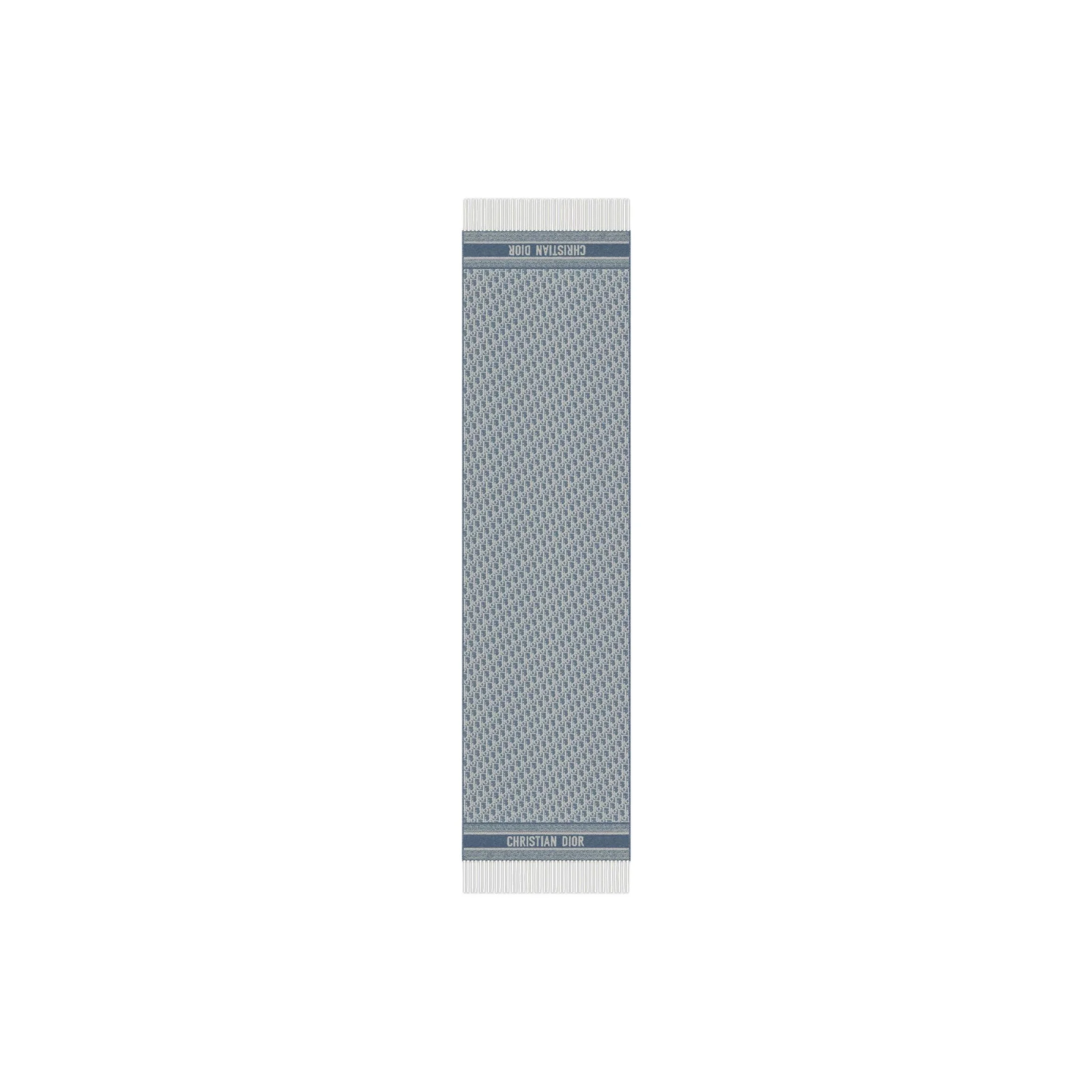 Cachecóis de Cashmere DIOR Unissex Ecru/Azul 25CDO309I093_C524