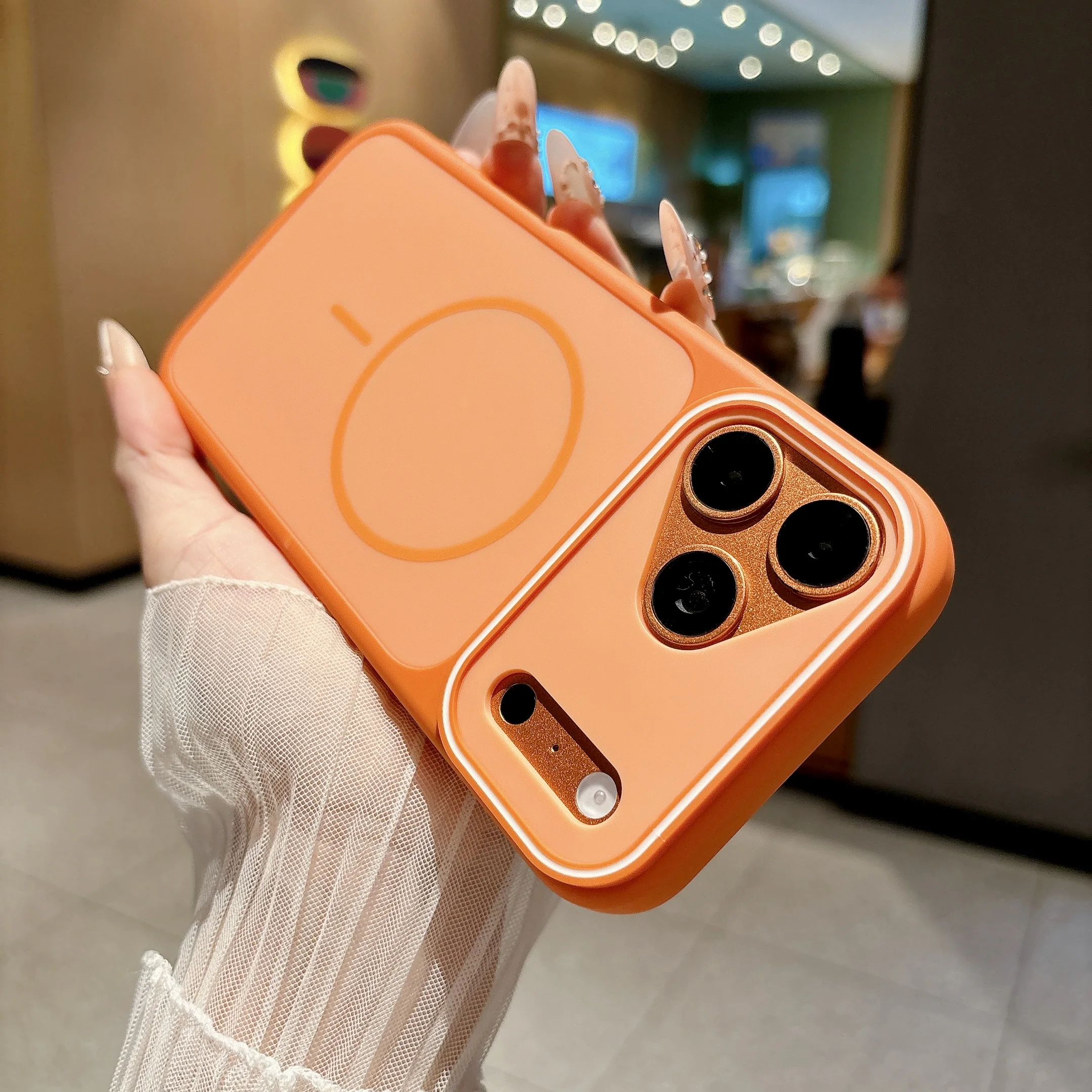 Magnetische Skin-Feel Stoßfeste Hülle für iPhone 17 Pro Max 16 15 14 13 12 für MagSafe Komfortabler Griff Schlanke Verschleißfeste Abdeckung