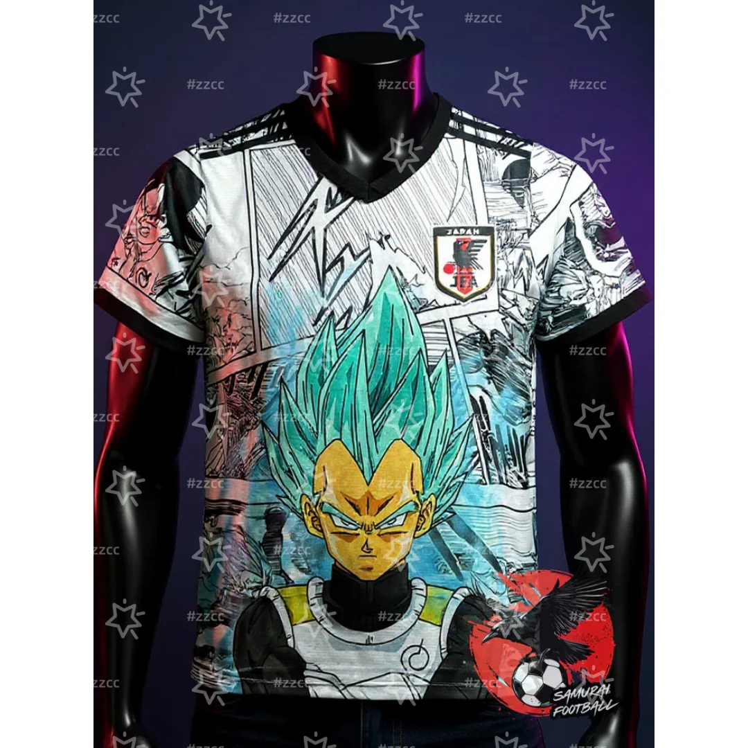 Camiseta de Fútbol 2026 MAILLOT DU JAPON x Dragon Ball Vegeta, Deportiva, Secado Rápido, para Hombre, Niño y Mujer, Estilo Y2K