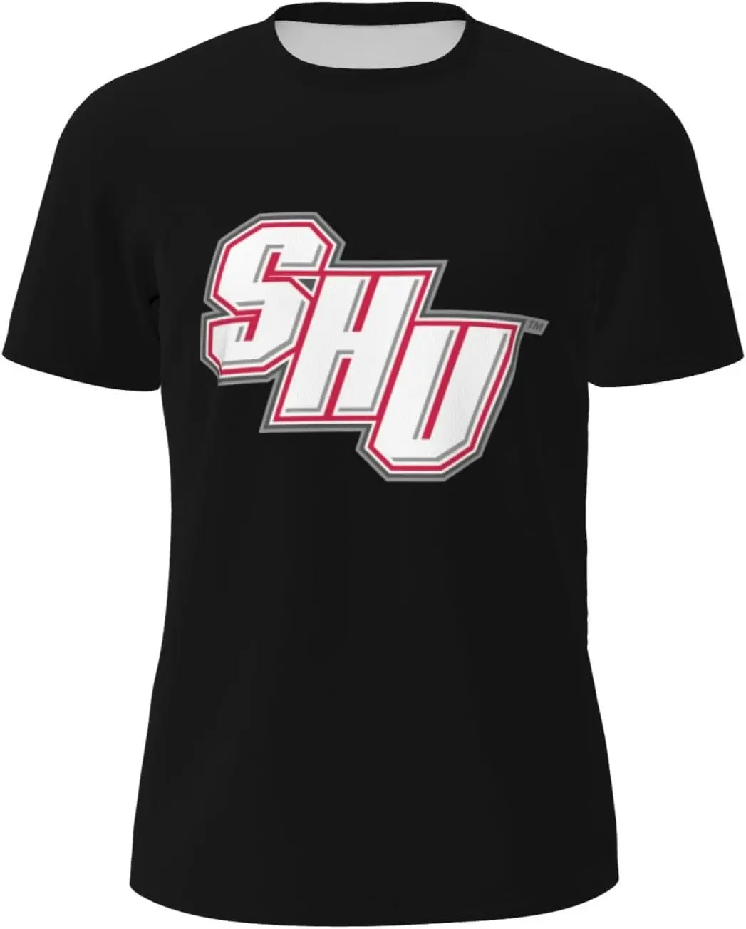 Sacred Heart University Logo Men'S Crew Neck T-Shirt, Dry Moisture Wicking, Breathable Mesh Short Sleeve