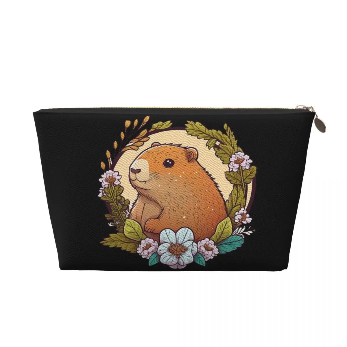 Custom Travel Cute Animal Giant Cavy Capybara Toiletry Bag Portable Makeup Cosmetic Organizer Women Beauty Storage Dopp Kit Case