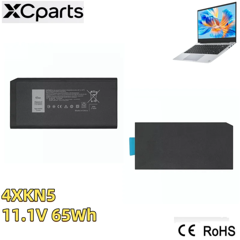 11.1V 65Wh 5700mAh New 4XKN5 Laptop Battery For DELL Latitude 12 7204 14 7404 E5404 E7404 Series 451-12187 X8VWF CJ2K1 DKNKD