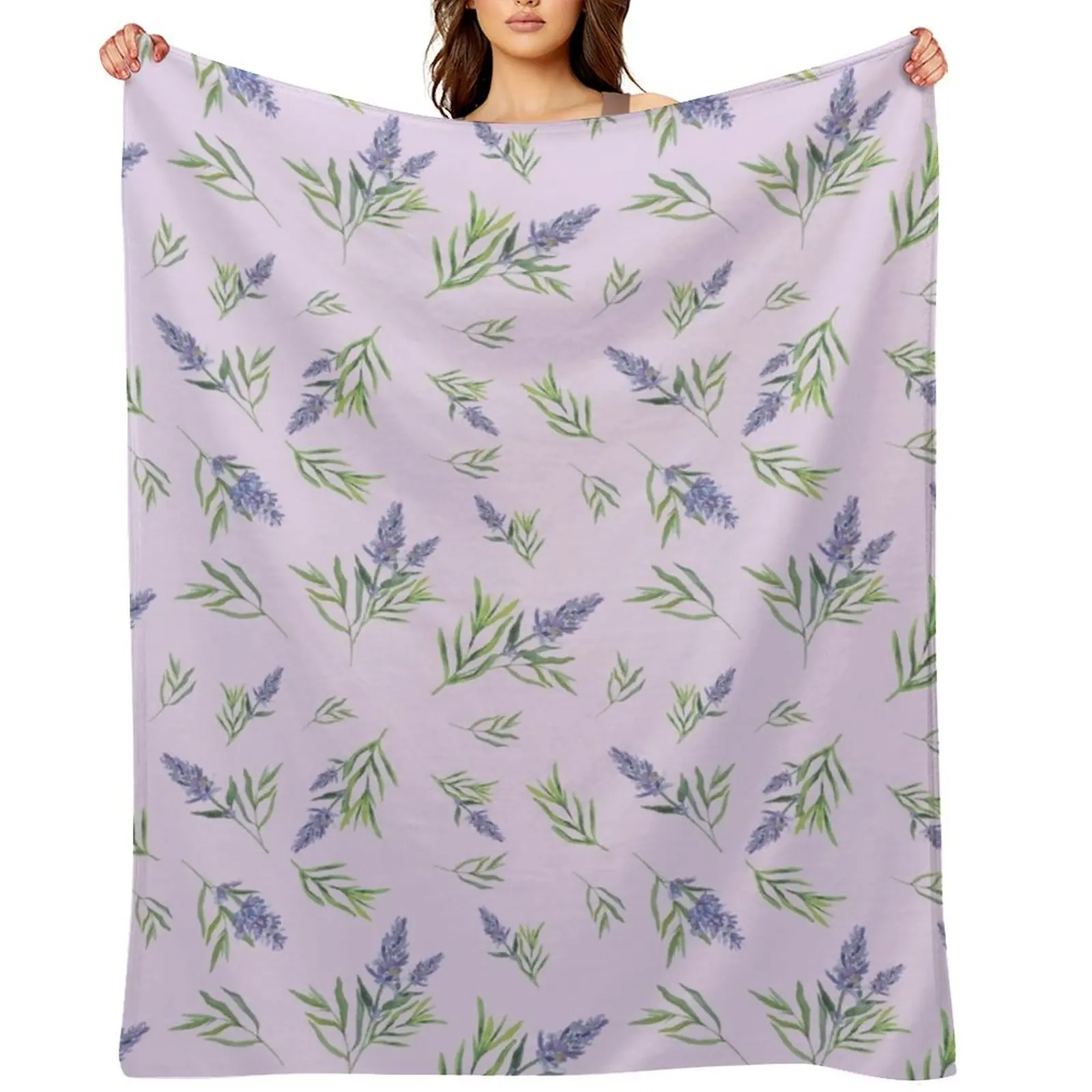 under the lavenders pattern Throw Blanket Decorative Sofas Thin Hair Luxury Throw Blankets