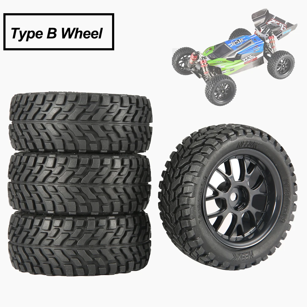 NEEBRC 1,9 inch 75 mm off-road buggybanden wiel 12 mm zeskantnaven voor Wltoys 144001   1/12 1/14 1/10 Scx10 Traxxas Trx-4 Tamiya RC auto
