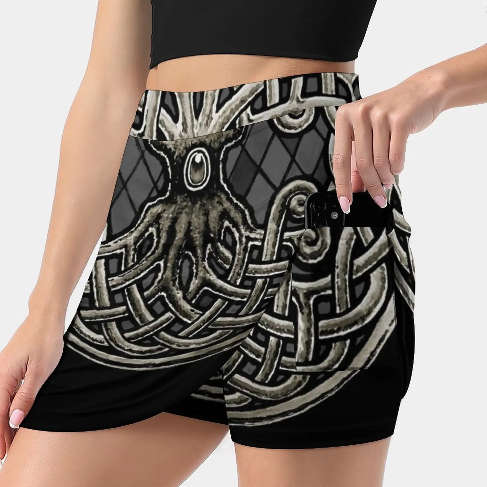 Yggdrasil Viking World Tree Of Life Women's skirt Y2K Summer Clothes 2022 Kpop Style Trouser Skirt With Pocket Yggdrasil