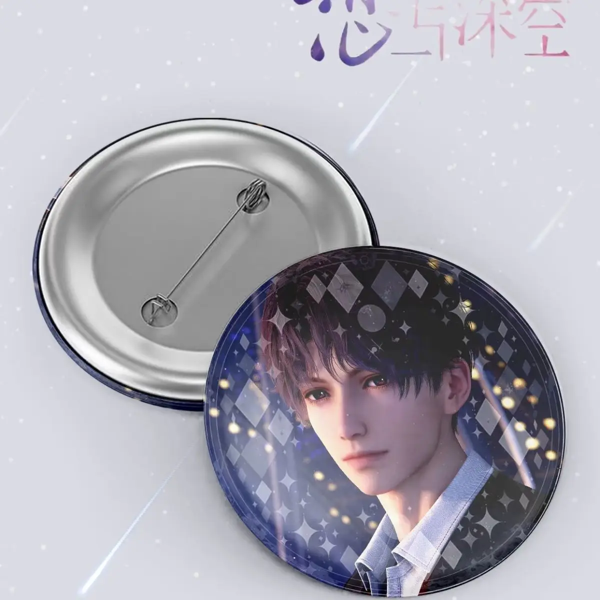 3PCS New Anime Love and Deepspace Xavier Acrylic Badge Brooch Cartoon Pins DIY Decoration Backpack Costumes Clothes Accessories