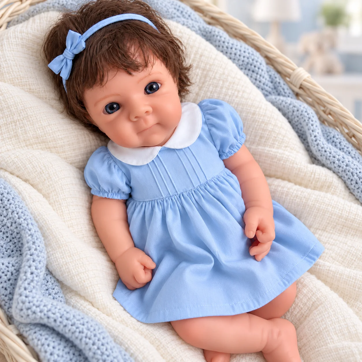 Reborn Baby Doll Silicone Realistic - 50 cm Boyunda, Gerçekçi Yenidoğan Görünümünde,