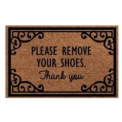 Doormat Entrance Floor Mat Please Remove your shoes thank you Designed Indoor Outdoor Decorative Mat Bathroom welcome Door Mat