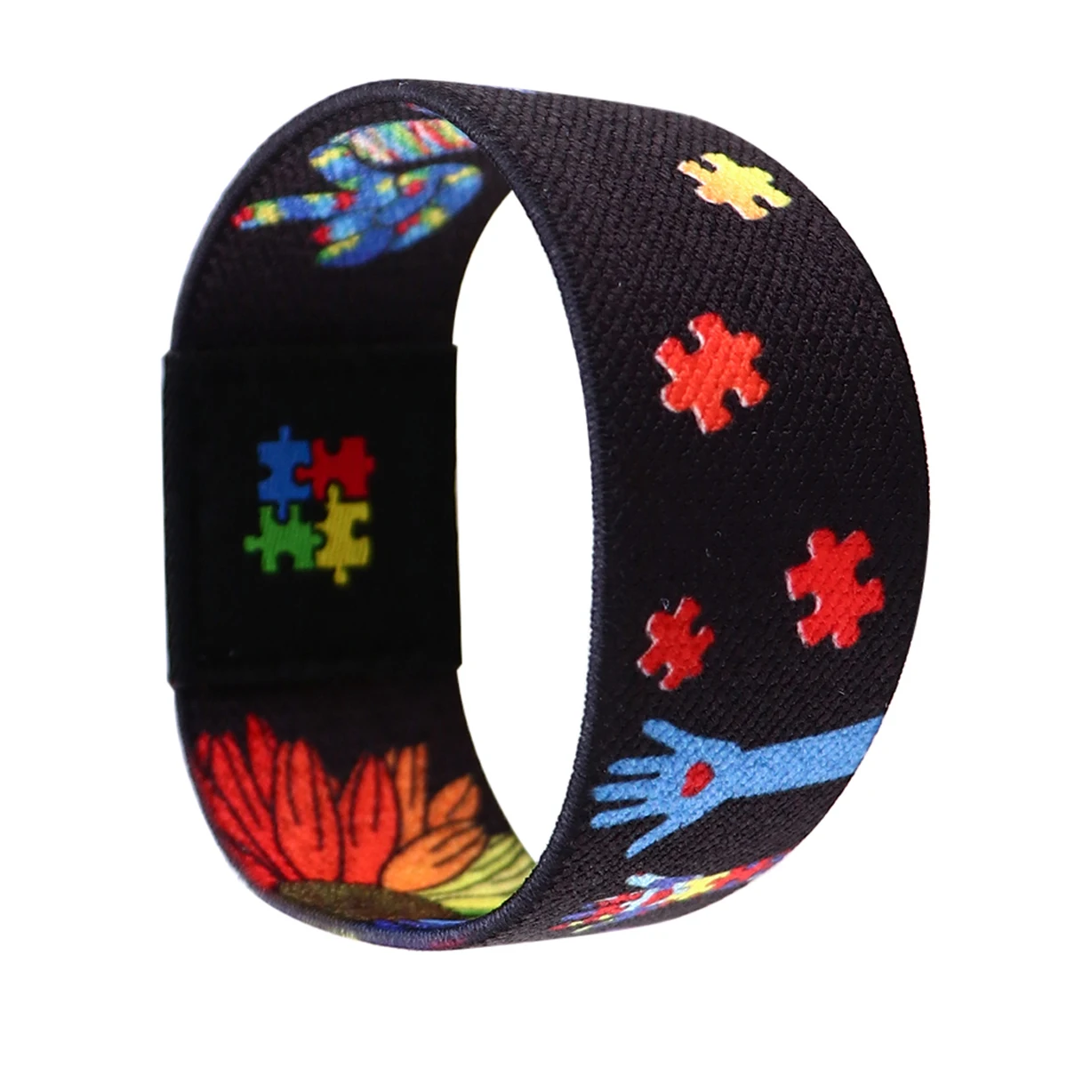 Autism Awareness Puzzle Bracelets for Women Sport Wristband Elastic Bangle Couple Bracelet Jewelry Nurse Doctor Accessories Gift