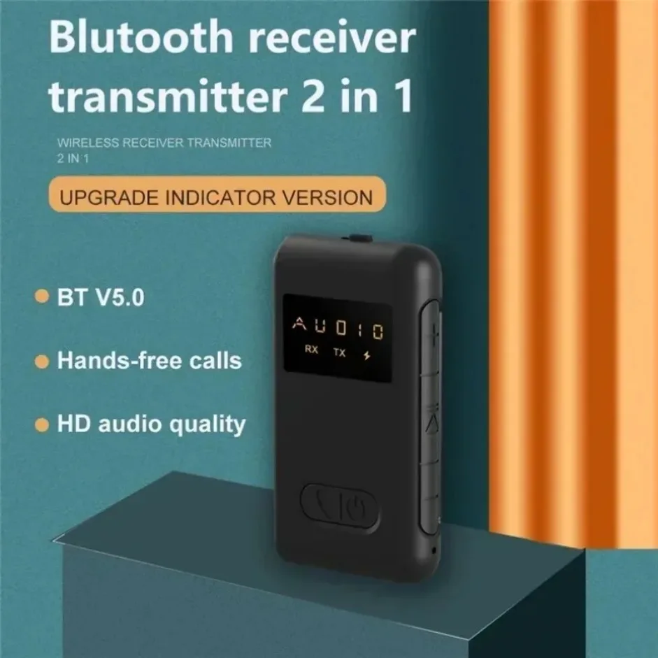 2 In 1 Bluetooth 5.4 Audio Transmitter Receiver 3.5mm AUX Hands Free Call Noise Reduction for Car Stereo Speaker Home Audio