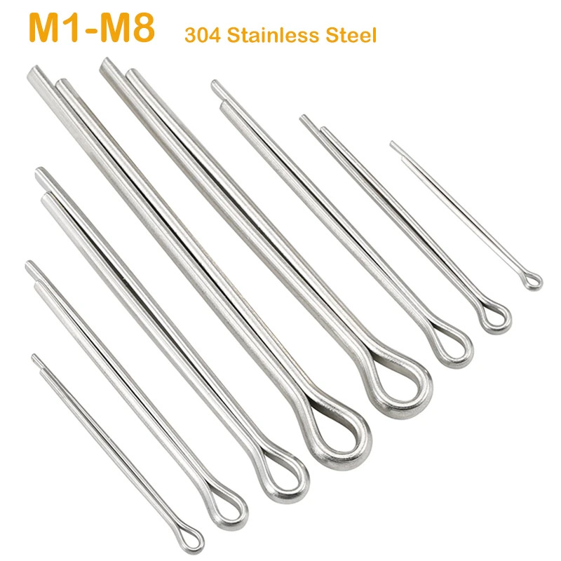 U Shape Type Spring Cotter Pin 304 Stainless Steel M1 M1.2 M1.5 M2 M2.5 M3 M3.2 M4-M8 Hair Steel Pins Split Clamp Open Elastic
