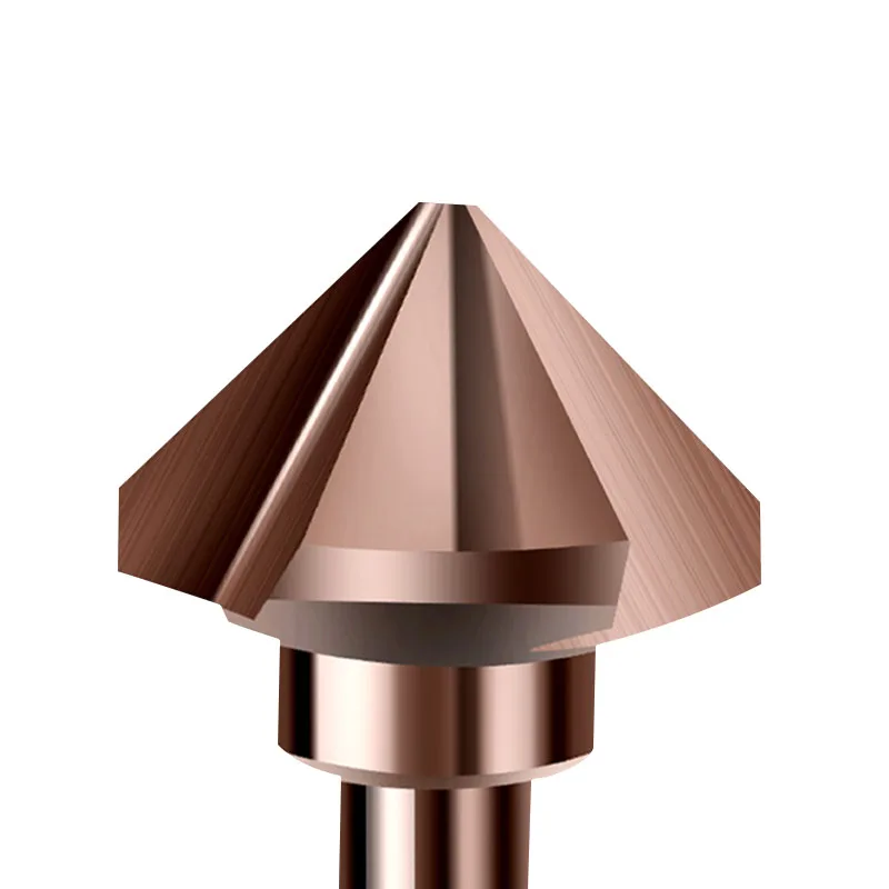 90 Degree M35 Cobalt Chamfer Countersink Drill Bit 3 Flutes Deburring Stainless Steel Reaming Chamfering Cutter 6.3-40mm