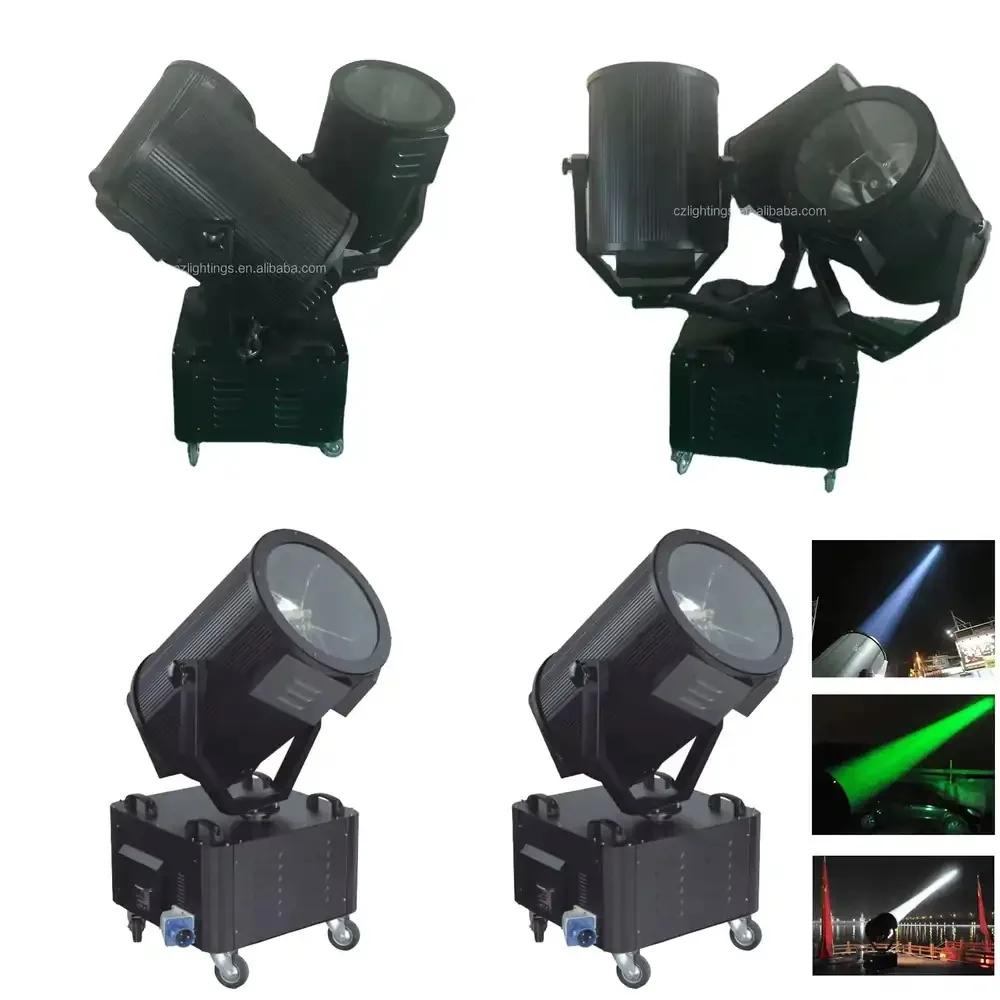 Professional LED High Power Search Light for Outdoor Use 5000W Sky Beam Tracker Light IP65 Waterproof Beam Search Track Light