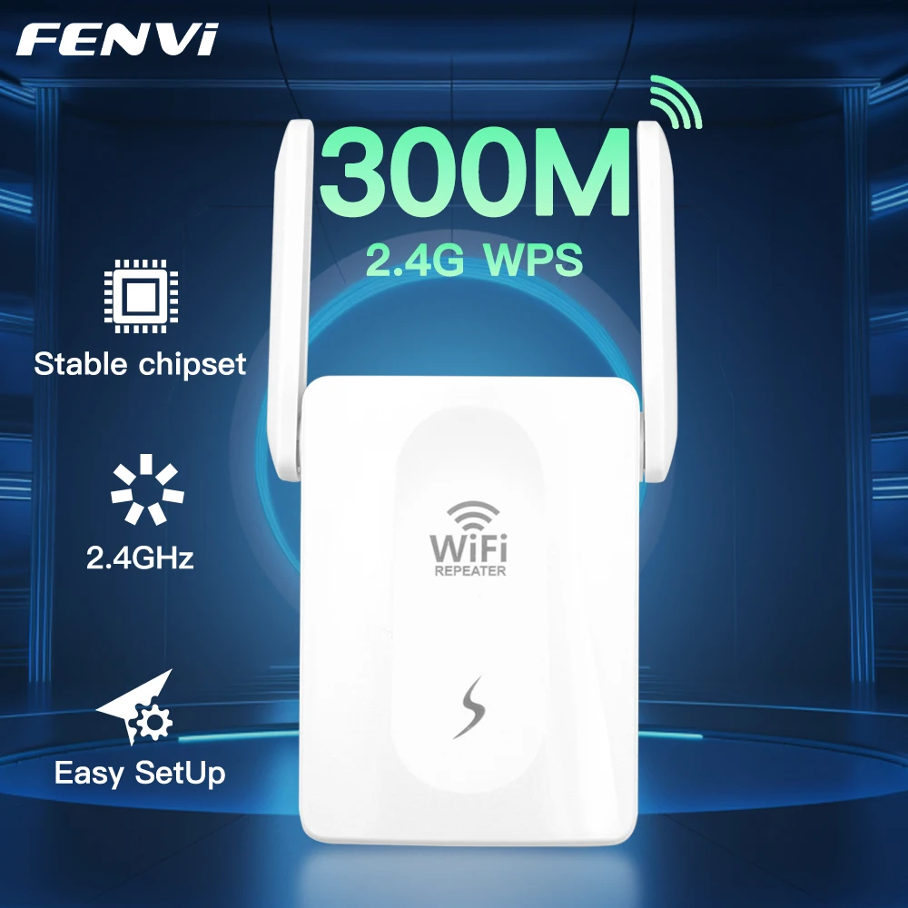 300Mbps Wireless WiFi Dual Antenna Repeater Extender Amplifier Long Range 802.11N WPS Router Access Point Booster Signal Network