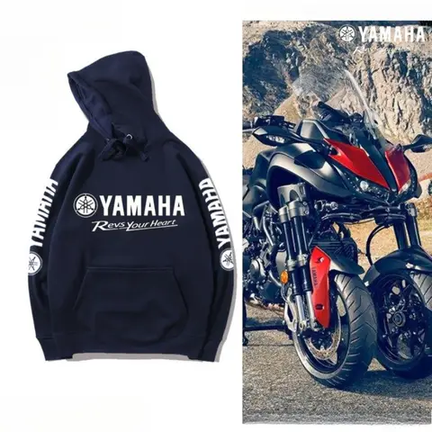 Hot 2025 Yamaha Yamaha Locomotive Long-sleeved Sweater, Men's Hooded Pullover Sweater Bottoming Shirt, Cycling Clothes Jacket
