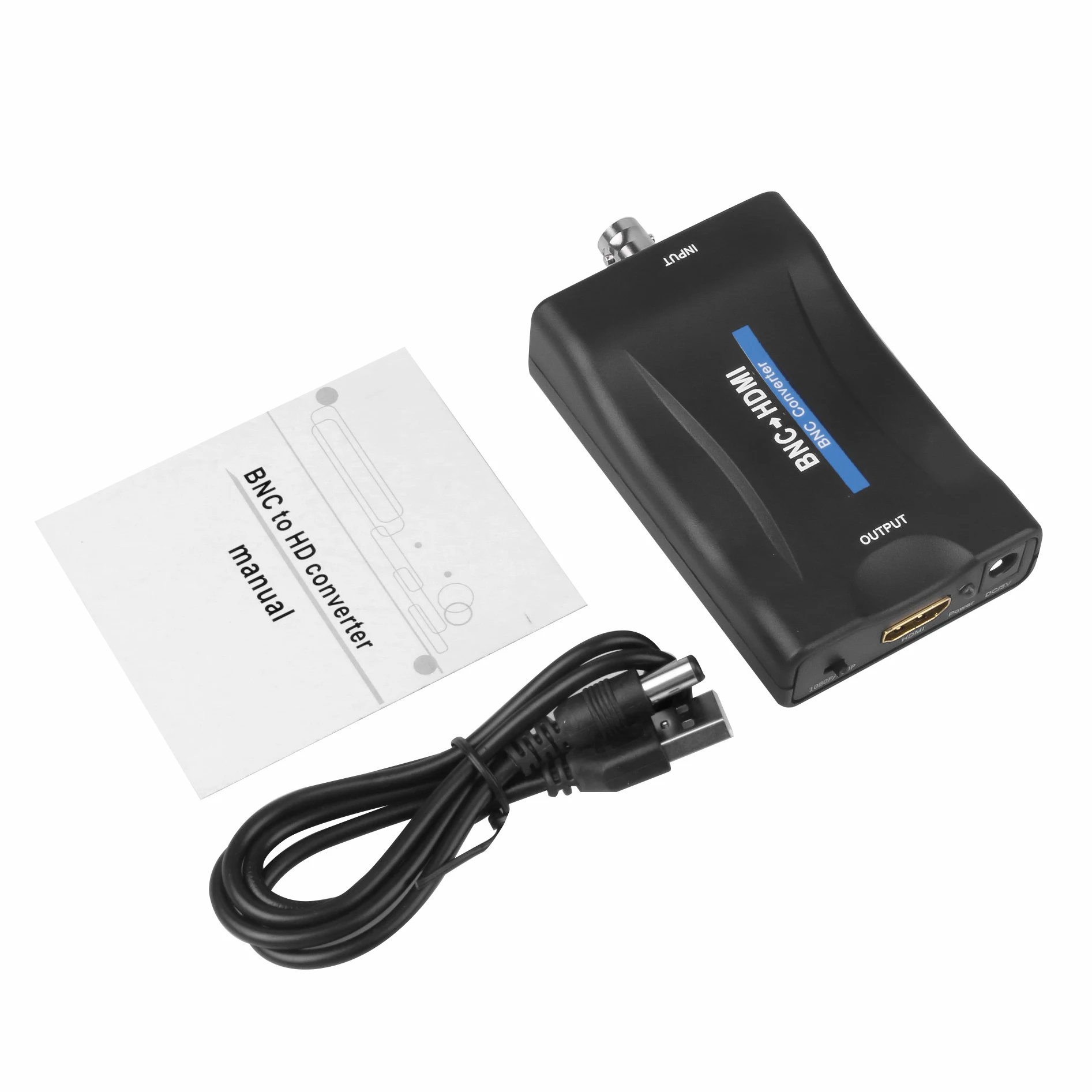 BNC To HDMI-compatible Converter Display HD 1080P/720P Video Adapter Support SDI Signal With USB Cable Power Supply