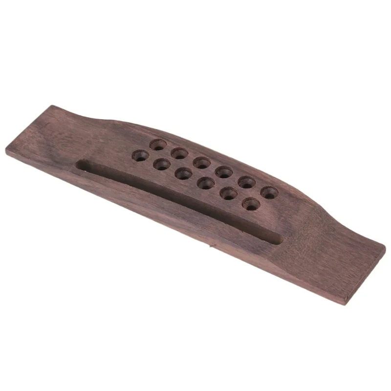 

Premium Rosewood Bridge for 12-String Folk Guitar - Right-Handed Design, Durable Replacement for Superior Sound & Playability