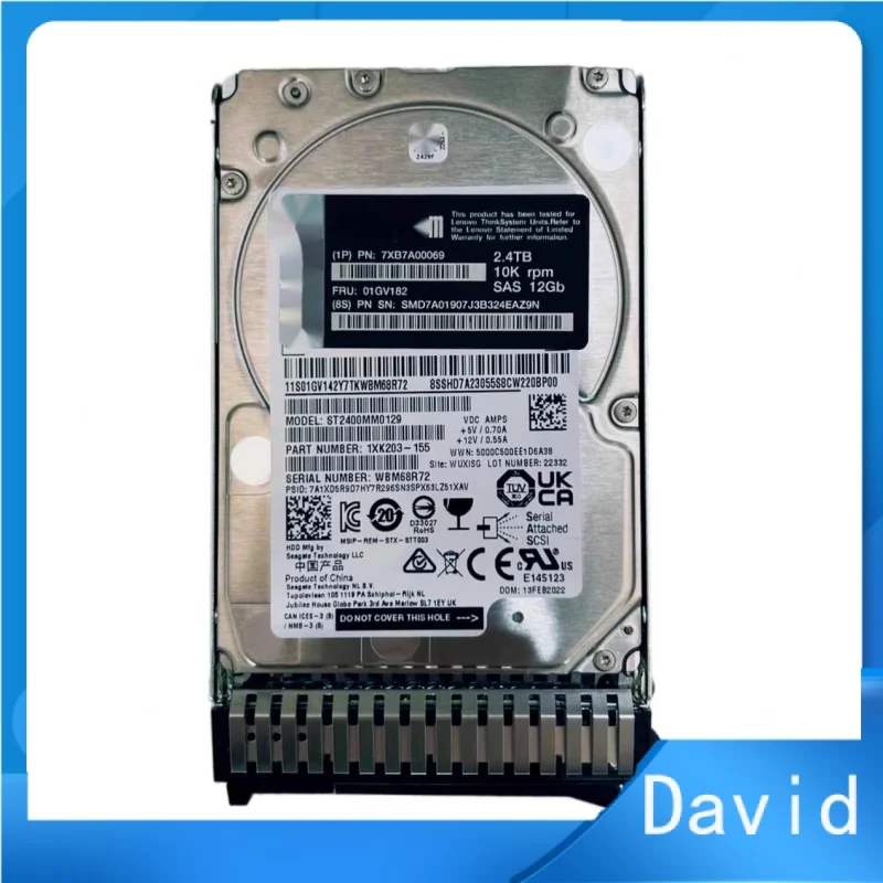 

01GV182 1GV182 7XB7A00069 2.4T SAS M5 SR 2.5‘ hard drive HDD