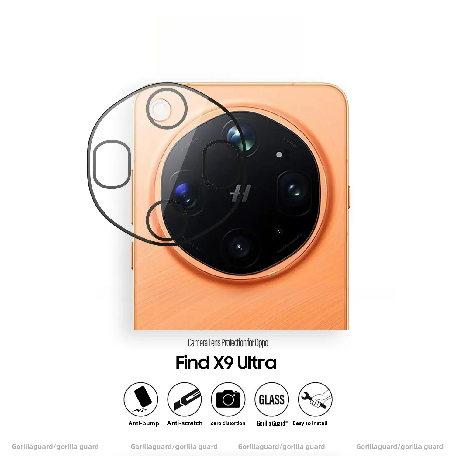 

2-pack AR lens film For OPPO Find X9 Ultra HD lens protective film full coverage lens film high transparency glass Funda
