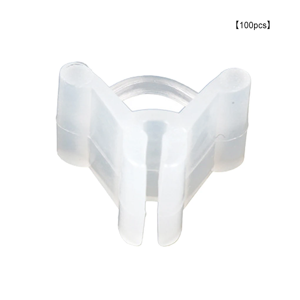 100 szt. Plastikowy klips do zacisku na rośliny łączy zacisk na narzędzia ochrona wielokrotnego użytku winorośl pomidora kwiat truskawki
