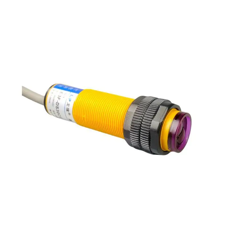 Proximity/Diffuse Reflection Photoelectric Switch Sensor DC12V Infrared E3F-DS10 NO/NC NPN/PNP 5-50cm Detection Range Adjustable