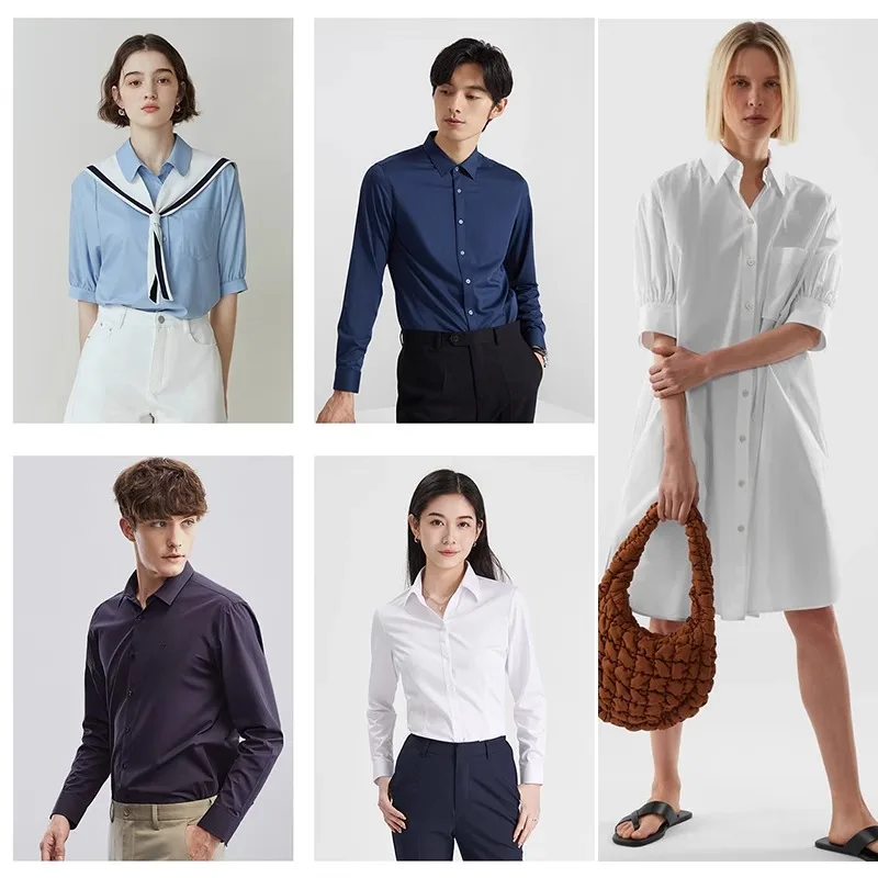Tessuto in fibra di bambù da 4 metri, antibatterico e non antirughe, per uomini e donne di fascia alta, camicia casual da lavoro, gonna, tessuto elastico