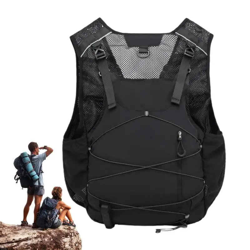 Running Chest Bag Minimalist Running Vest Sports Utility Chest Pack With Built-In Phone Holder For Workouts Running Cycling