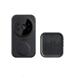 Wifi Wireless Remote Visual Doorbell Two-way Intercom HD IR Night Vision Tuya Monitoring Black White