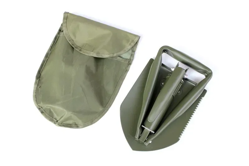 Outdoor Supplies Equipment Folding Shovel Car Shovel Camping Shovel Medium Size Army Green Function Three In One