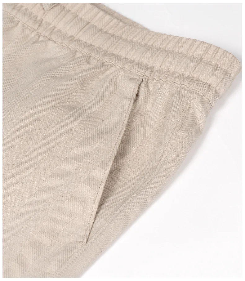 Bestseller Herren Leinen-Lyocell-Hose Sommer Dünn Weich Atmungsaktiv Lässig Cool Gerade Einfache Lange Hose Schwarz Outdoor Alltag – Detail 20