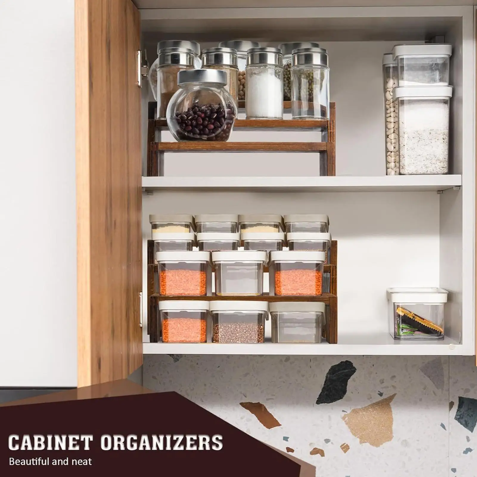 Display-Riser, abgestufter Präsentationsständer, Dessert-Riser, 4-teilig, Tisch-Cupcake-Ständer für Party, Küche, Arbeitsplatte, Schreibtisch, Regal, Zuhause