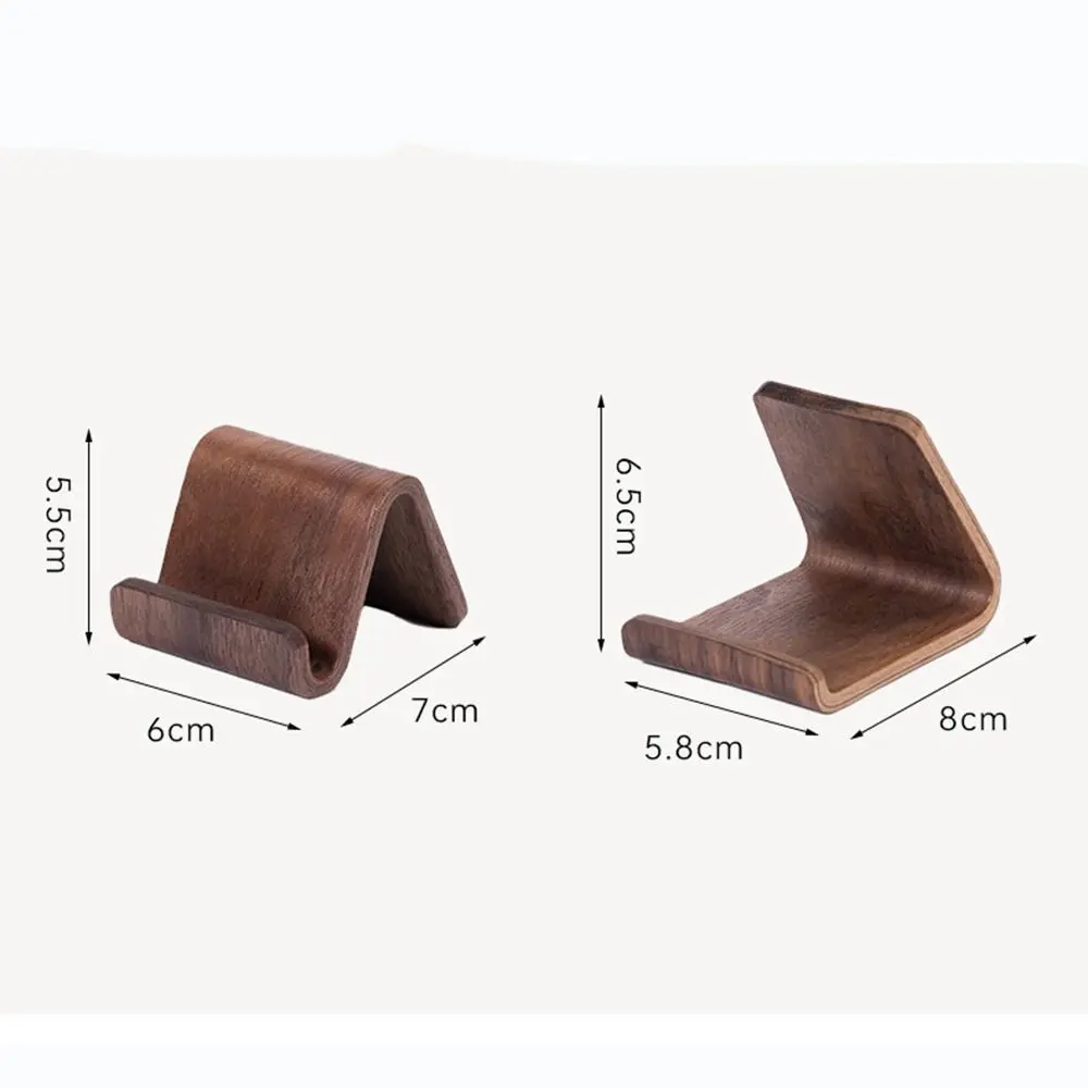 Portable Wooden Phone Holder Stable Solid Business Card Display Rack Small Desktop Decoration Desktop Phone Stand