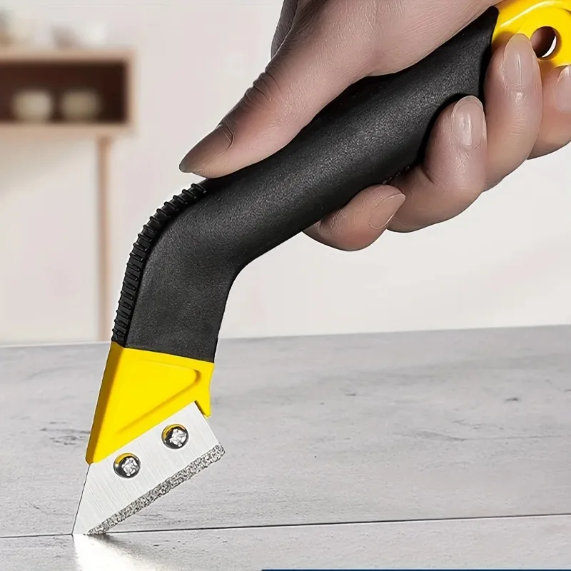 1PCS Fliesen Mörtel Säge Mörtel Entfernung Werkzeug, Professionelle Mörtel Säge Reinigung Fliesen Lücke Für Abisolieren, kunststoff Nicht-slip Griff Dual Klinge