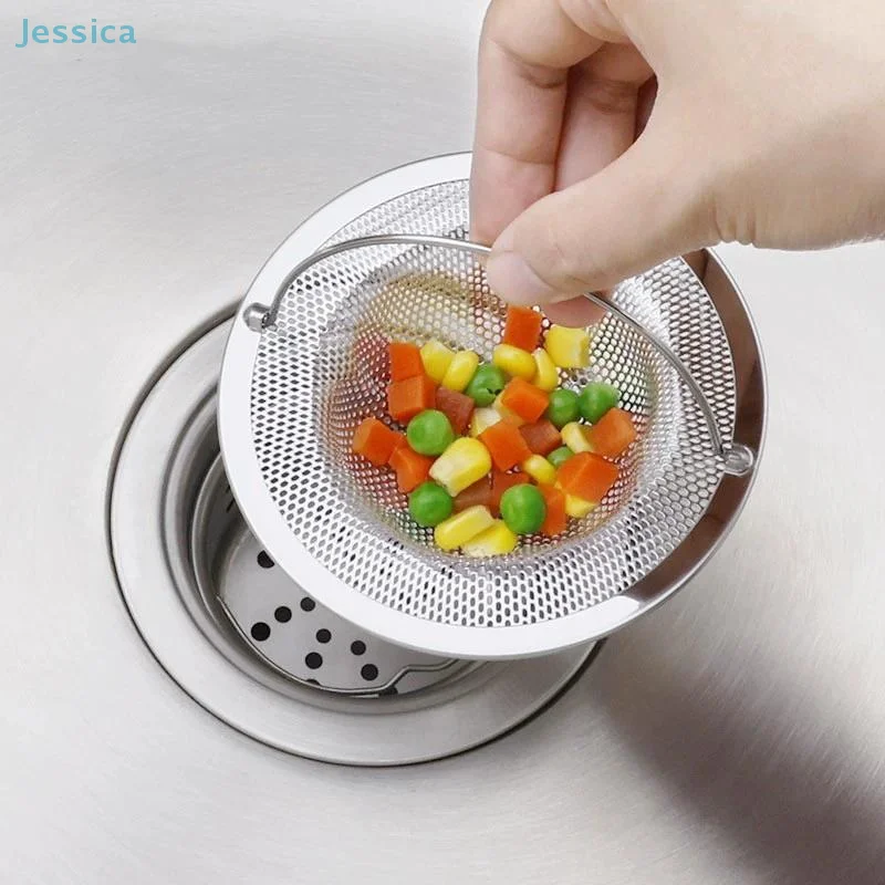 

♥2/4Pcs Stainless Steel Sink Strainer With Handle, Kitchen Sink Waste Strainer , Anti-clog