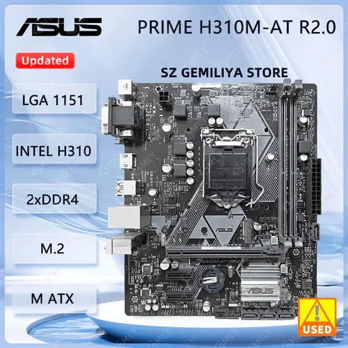Placa base ASUS PRIME H310M-AT R2.0 Intel H310 LGA 1151DDR4 Micro ATX M.2 compatible con CPU Core i5-9400 Core i5-9600 Core i3-8300