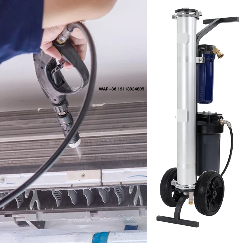 

Portable DI/RO Water Filter System with Tank Cart Window Cleaning Filtration 1-Year Warranty
